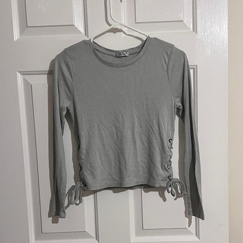 cotton on long sleeve double sided tie tee